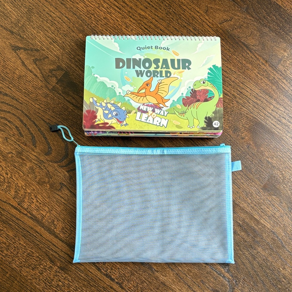 Amazon Dinosaur World Quiet Book with Blue Pouch